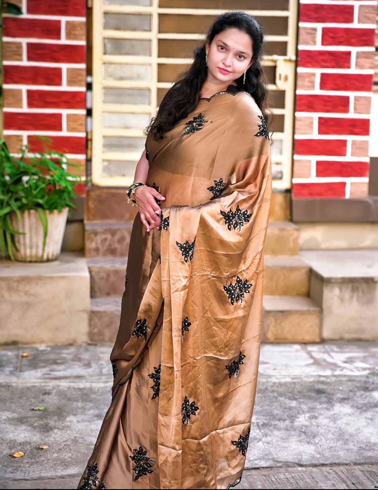 ROSE GOLD DESIGNER SAREE