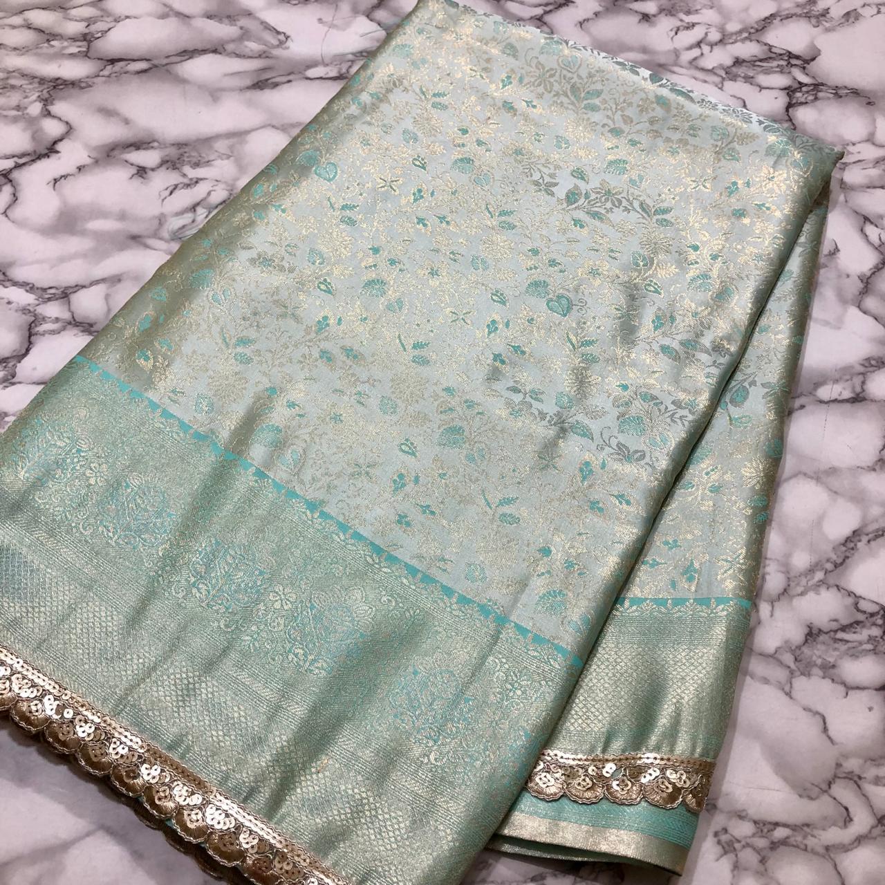 Sea Green Banaras Silk