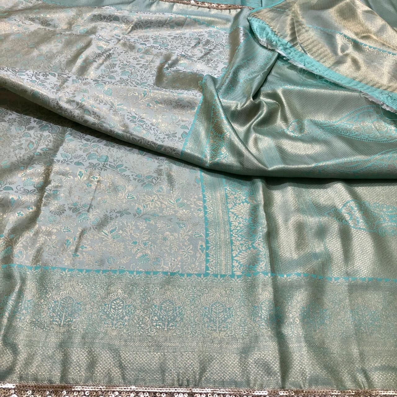 Sea Green Banaras Silk