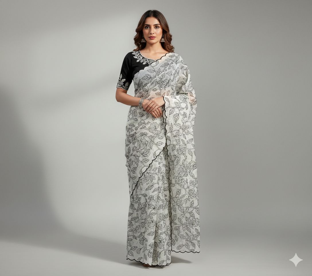 White Soft Organza Silk