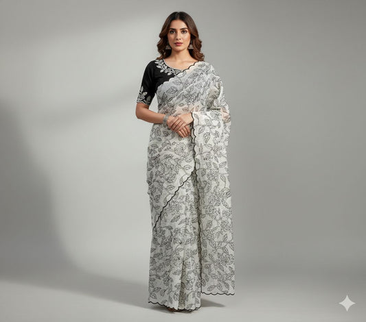 White Soft Organza Silk