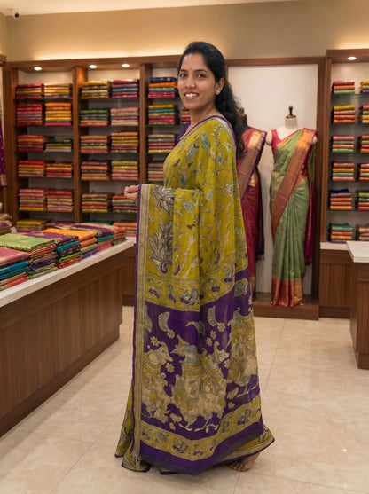 TRENDING MEHANDI GREEN SAREE