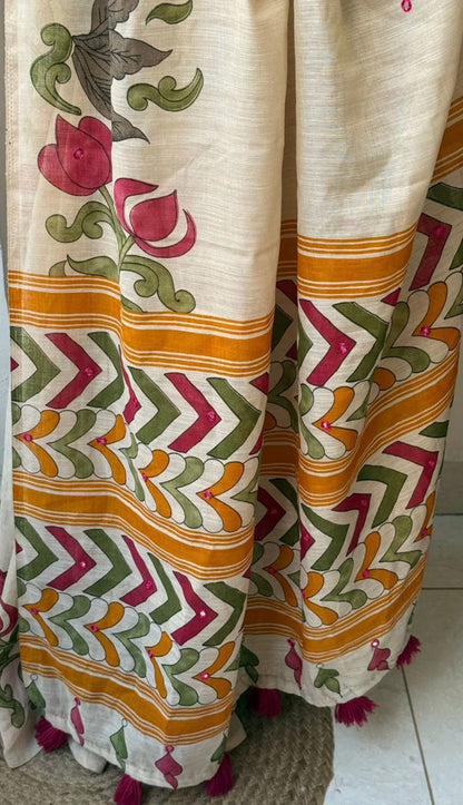 BEIGE KALAMKARI LINEN