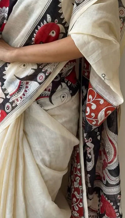 CREAM KALAMKARI LINEN