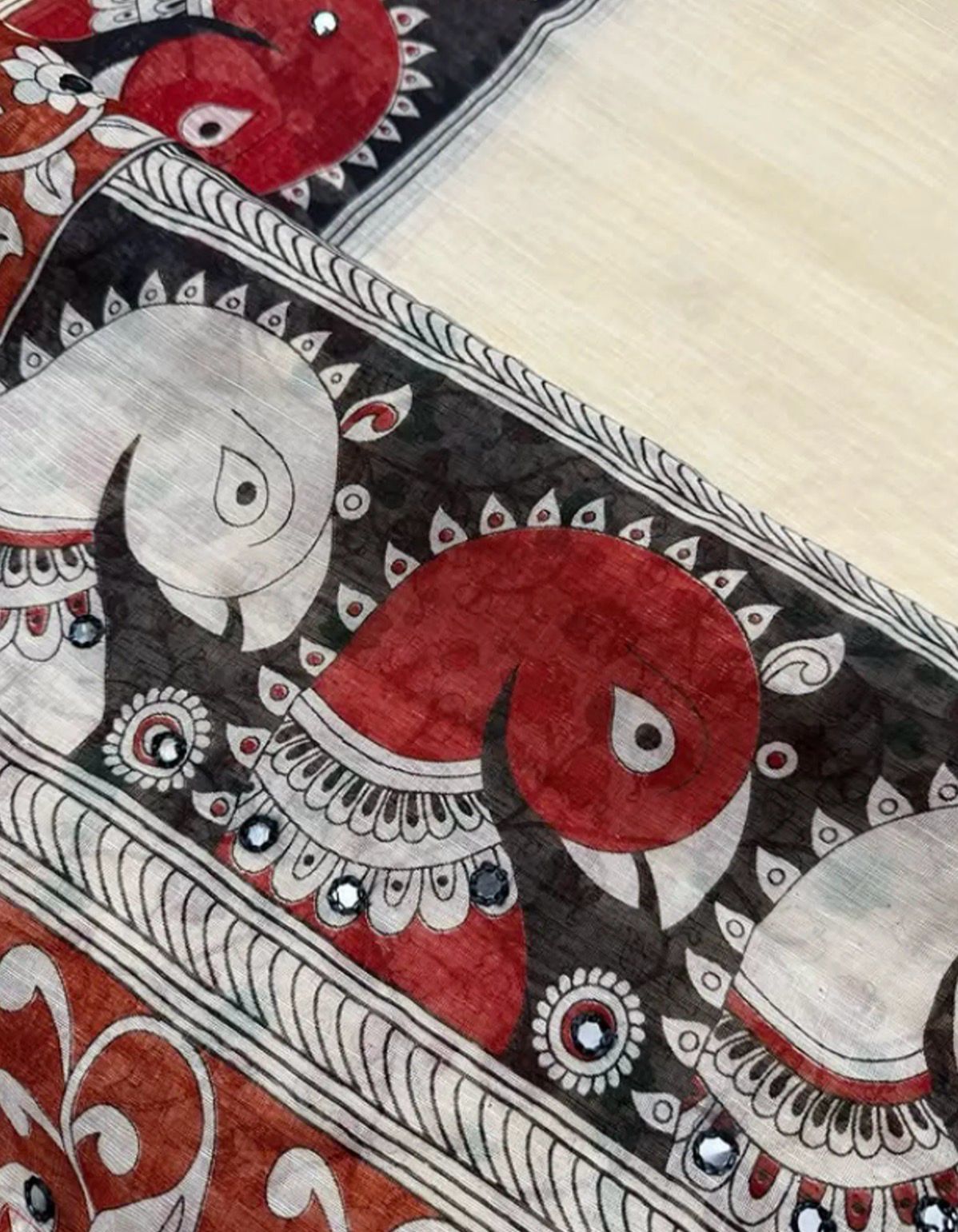 CREAM KALAMKARI LINEN