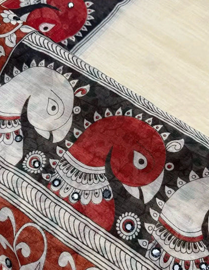 CREAM KALAMKARI LINEN