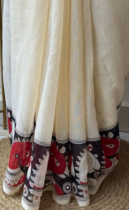 CREAM KALAMKARI LINEN