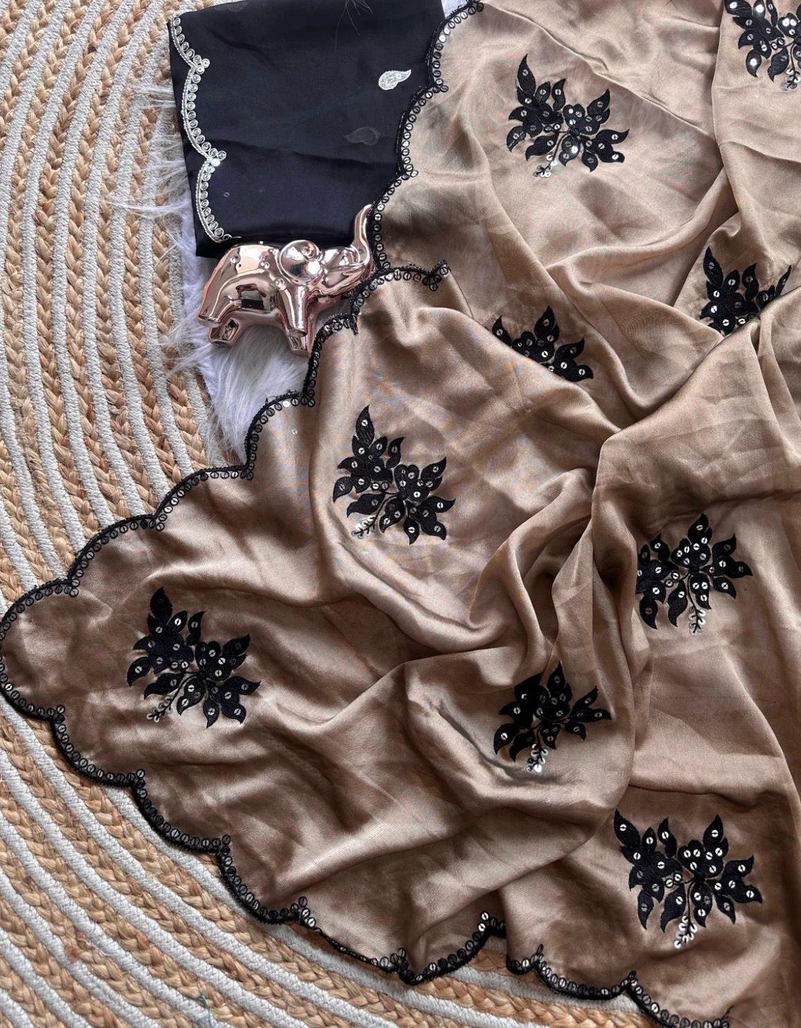 ROSE GOLD DESIGNER SAREE