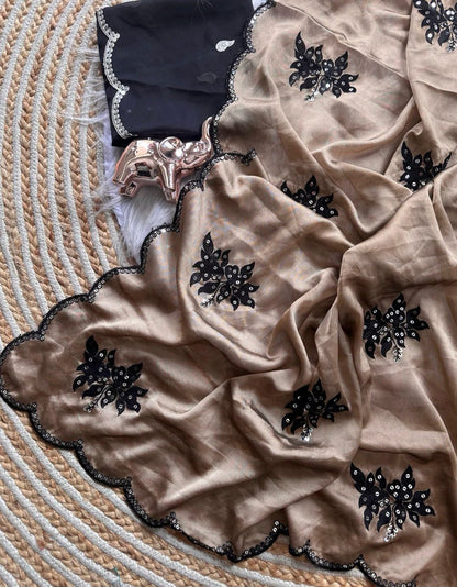 ROSE GOLD DESIGNER SAREE