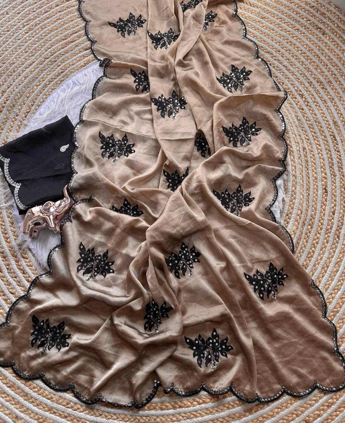 ROSE GOLD DESIGNER SAREE