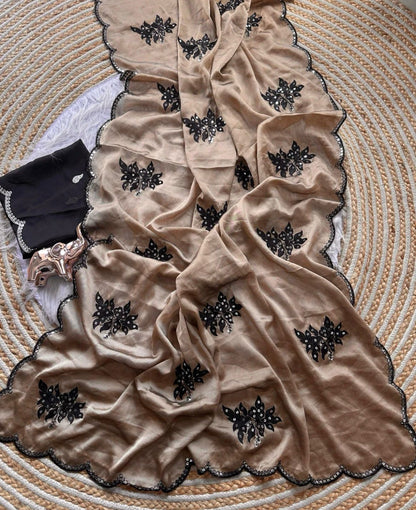 ROSE GOLD DESIGNER SAREE