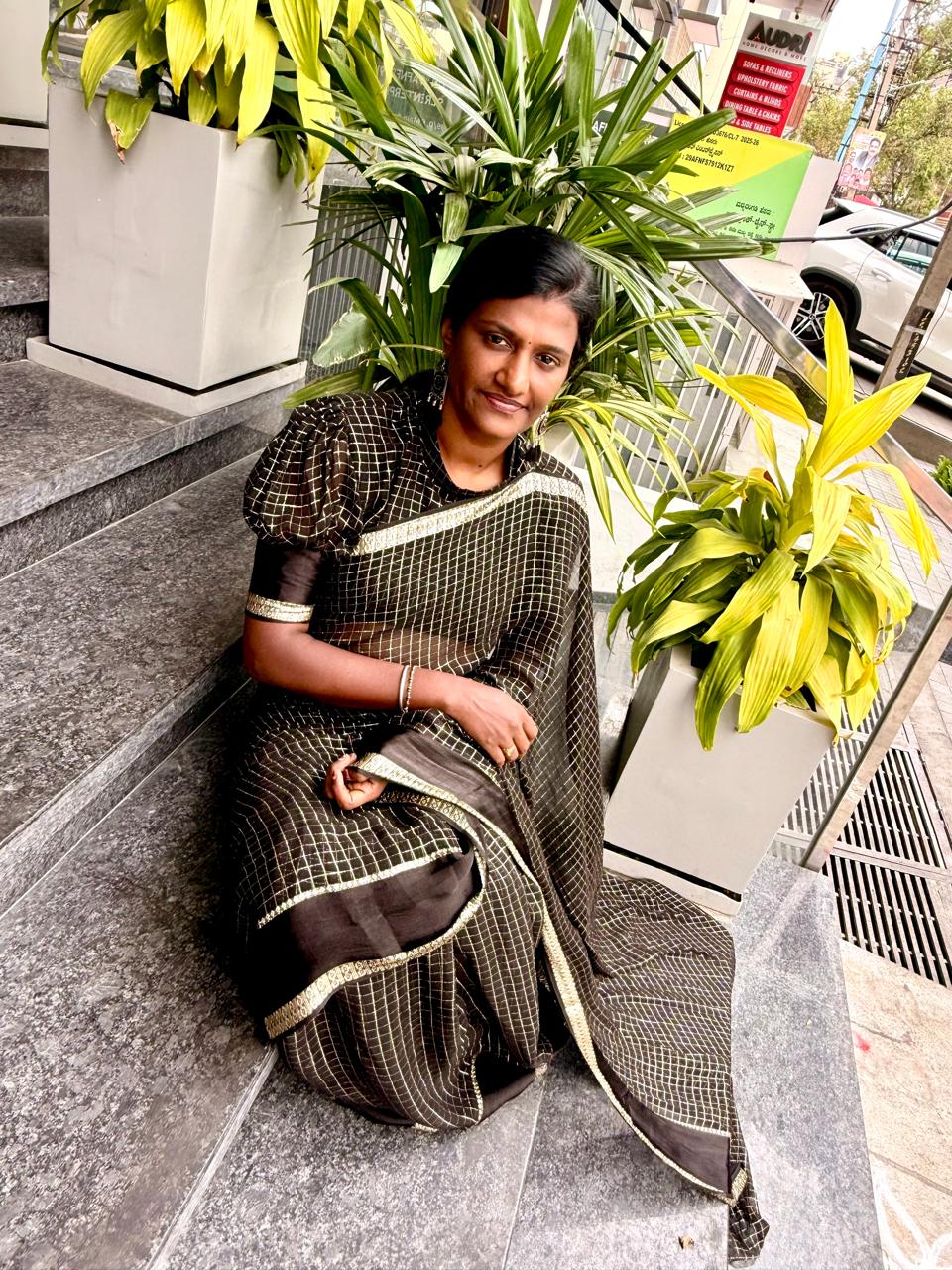 Black Soft viscose sarees