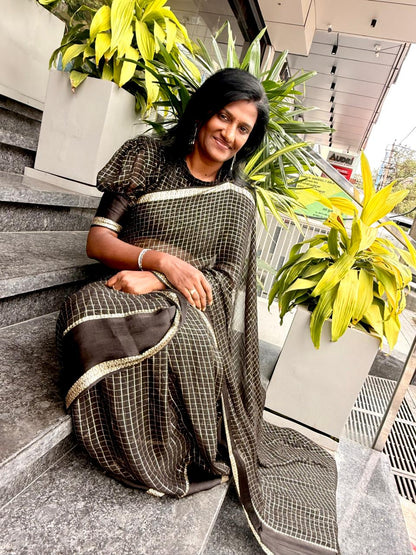 Black Soft viscose sarees