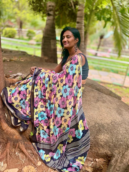 NITA MBANI MULTI COLOURED GEORGETTE SAREE