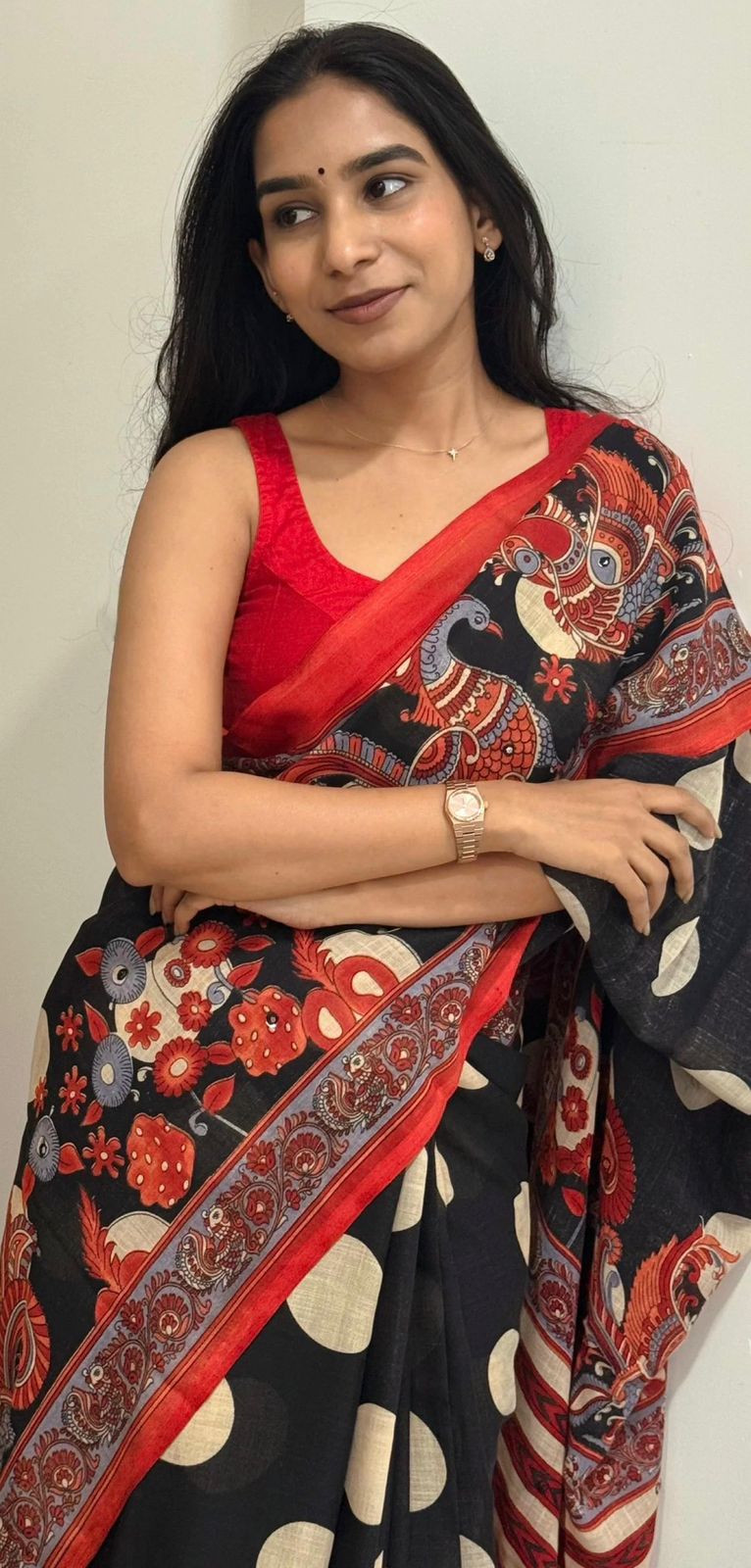 BLACK KALAMKARI LINEN