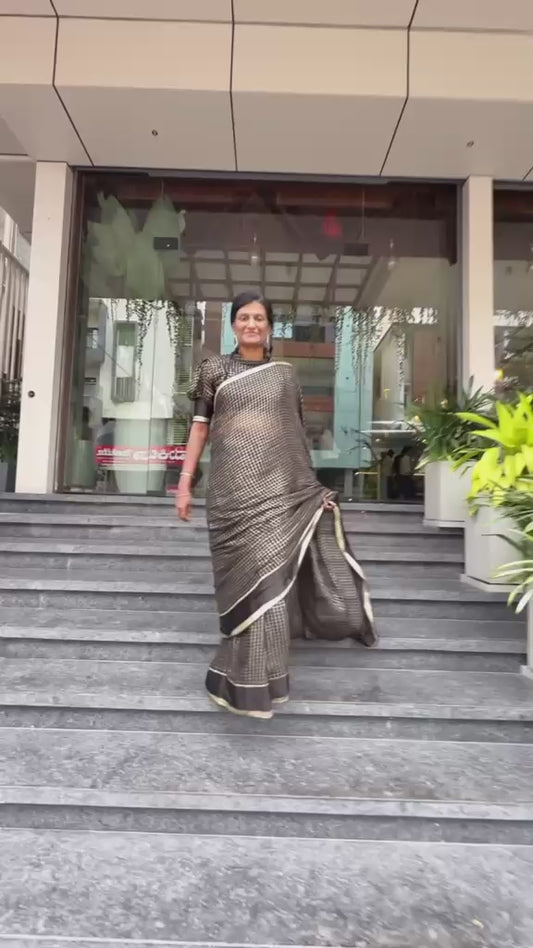 Black Soft viscose sarees